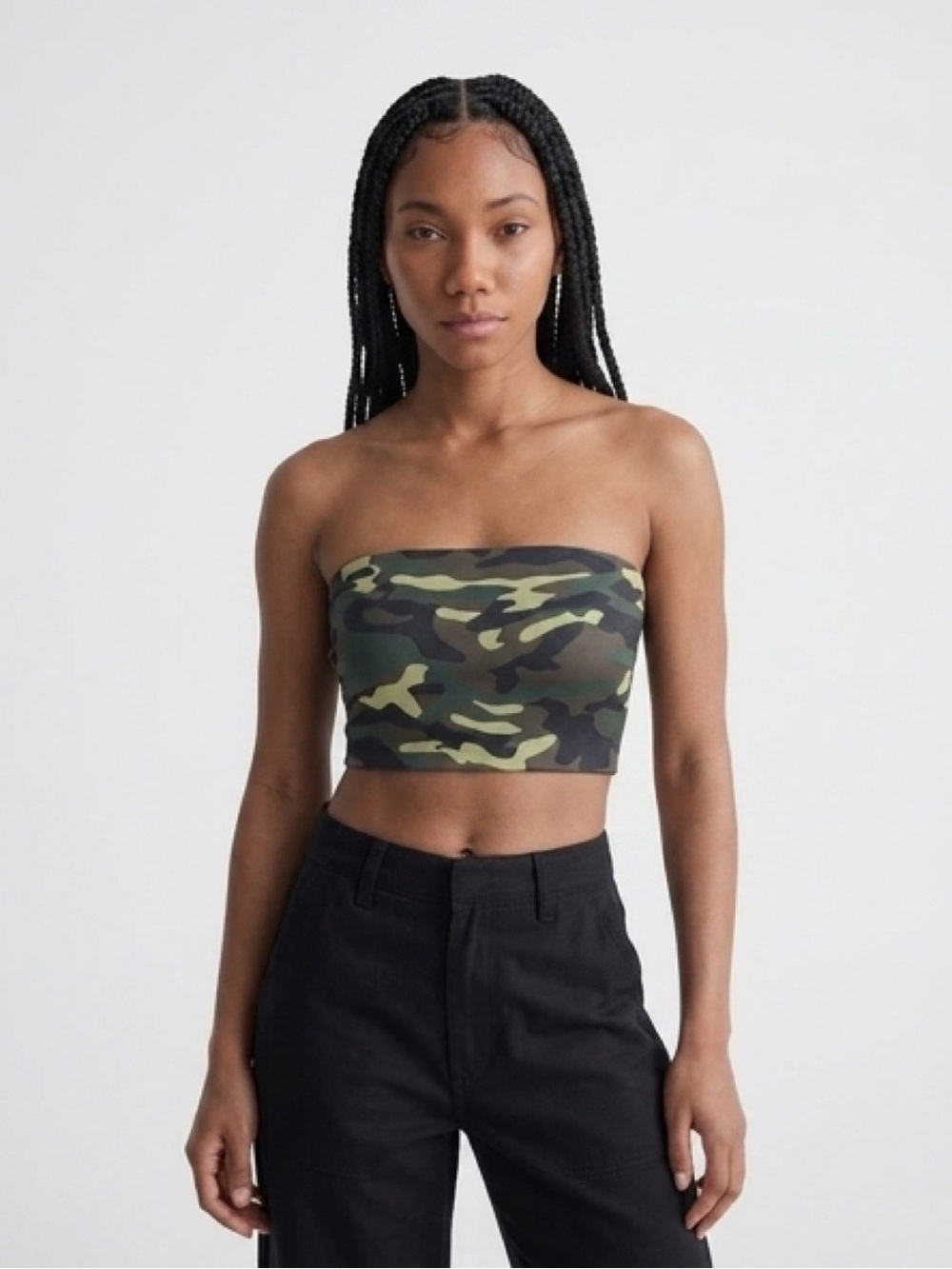 Women's Strapless Camo Swim Top